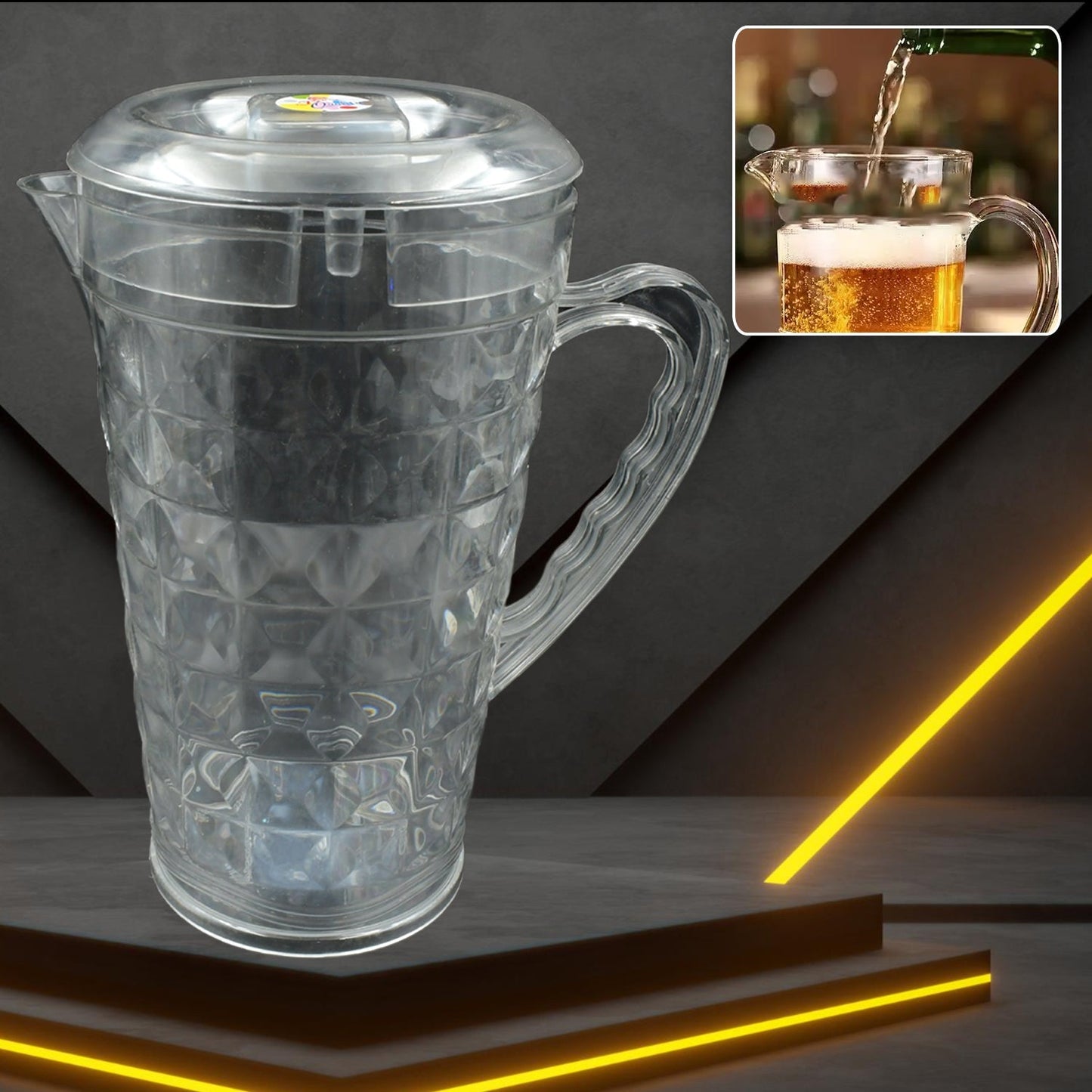 Mocktail Pet Jug Plastic Jug With lid signaturekarts