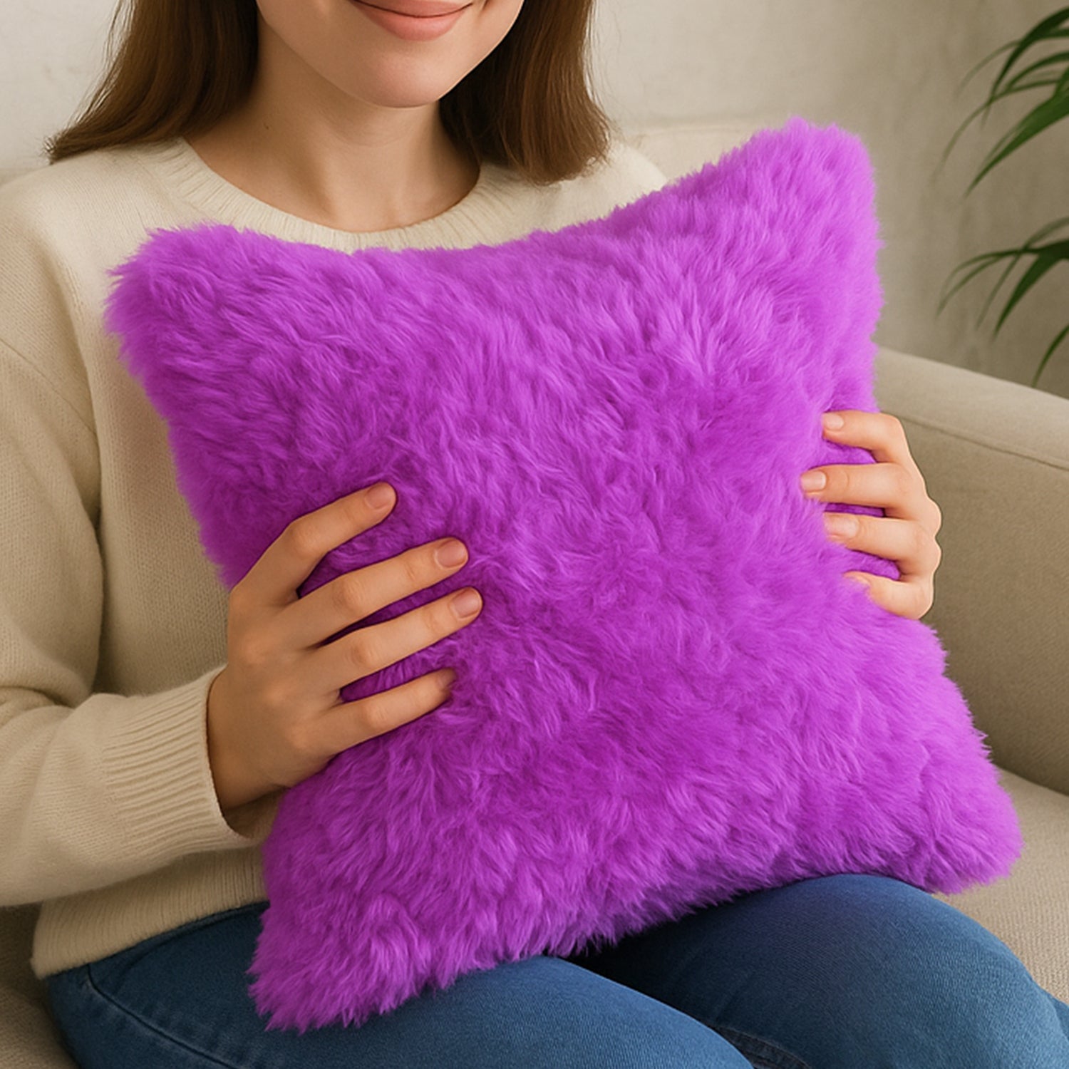Super Soft Fluffy Cushion Pillow (1 Pc) signaturekarts