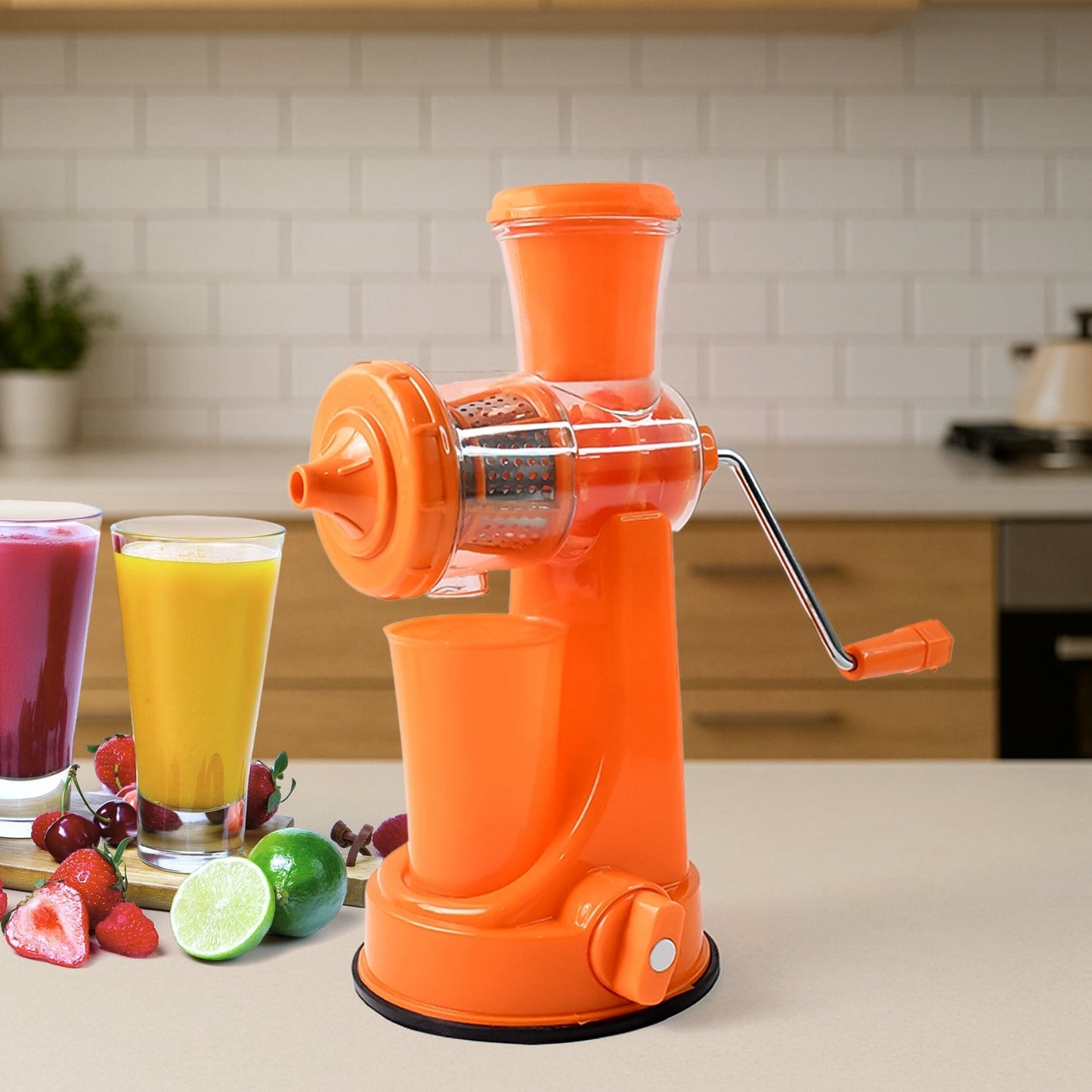 Manual Fruit Vegetable Juicer with Juice Cup and Waste Collector Signature Kart