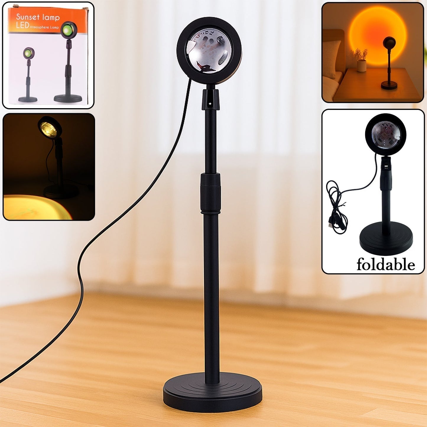 Multi Colors Sunset Lamp, Sunset Projection Lamp LED Night Lights Your Brand