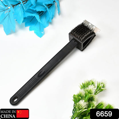 Black 2 Side Use Brush Scarp Cleaning Brush &  Wire Brush for Garage Use signaturekarts