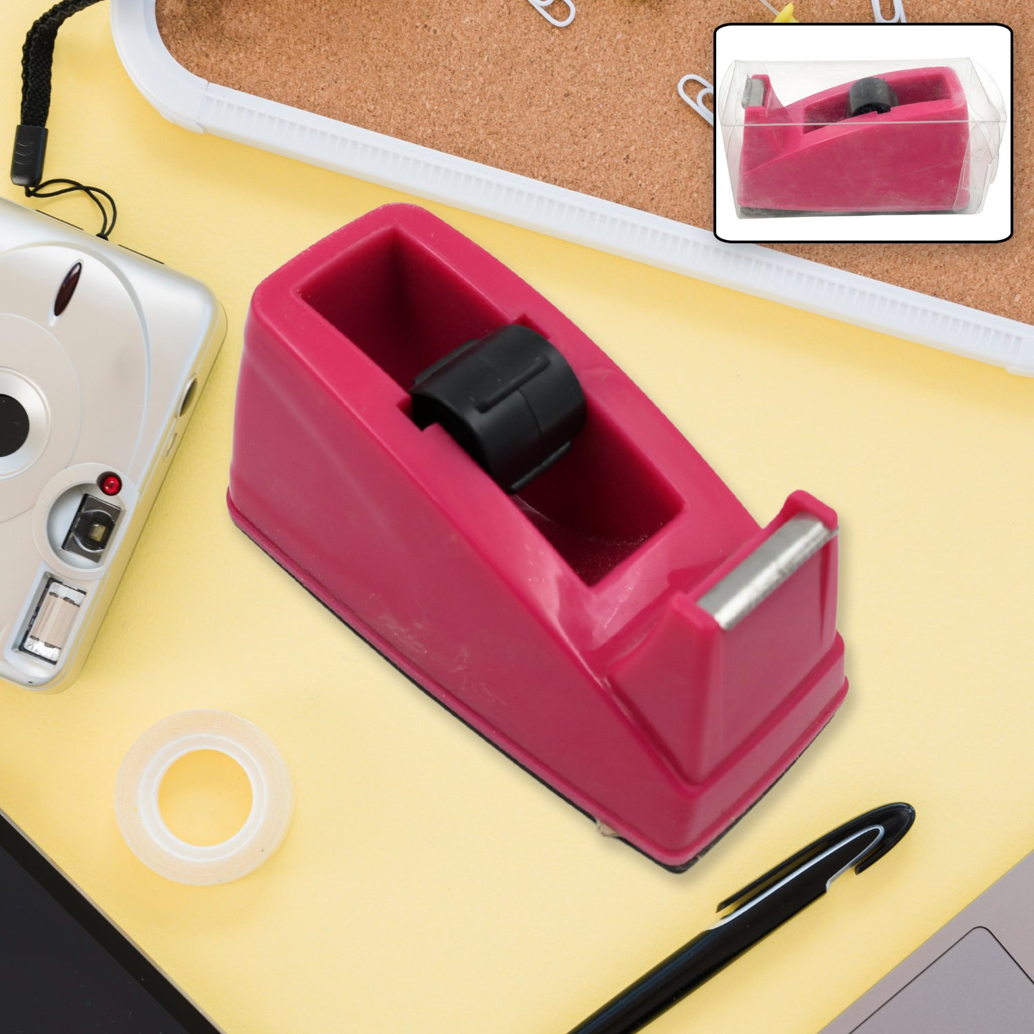 Plastic Tape Dispenser & Cutter for Home, Office & School  (1 pc / B Grade) signaturekarts