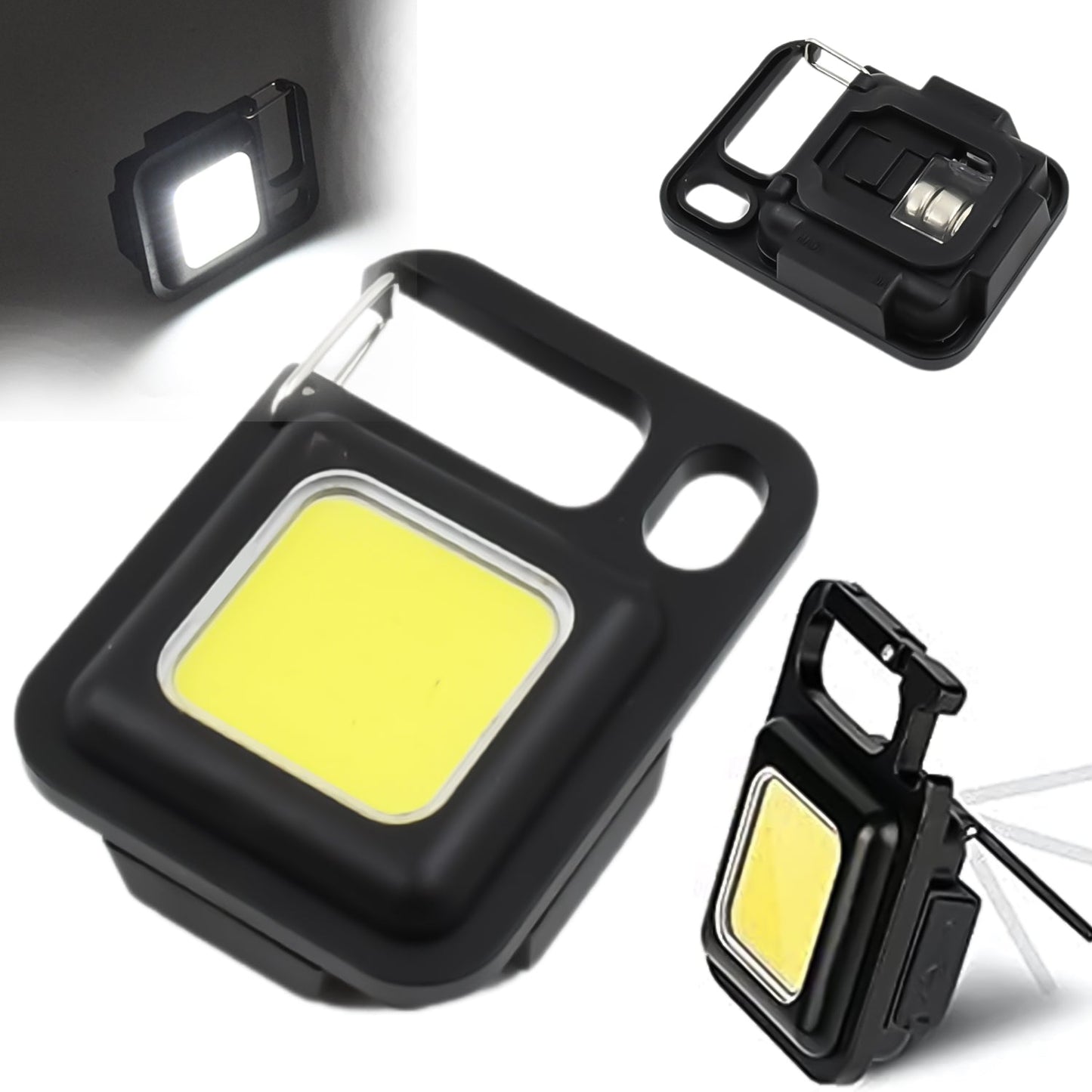 LED Battery Operated Keychain Flashlight with Folding Bracket (1 Pc) Signaturekarts