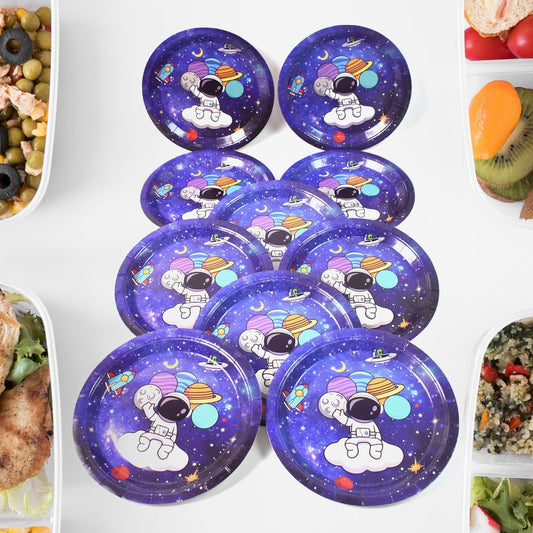 Round Plates Disposable Paper Plates Happy Birthday, Gift (10 Pcs Set / Mix Design) Signaturekarts