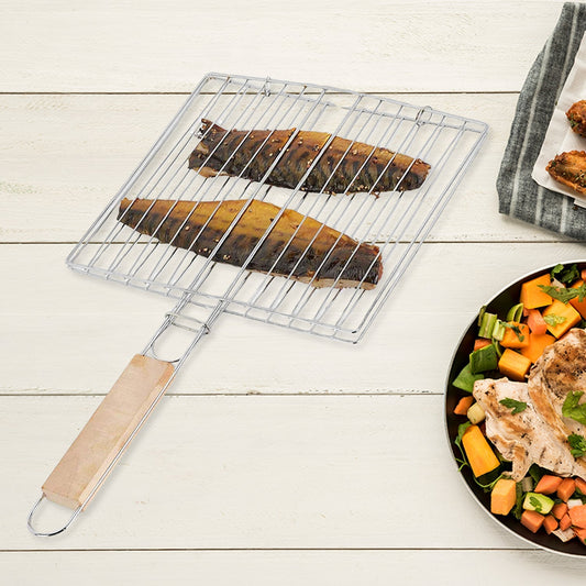 Kitchen Square Roaster Grill Barbecue Grill with Wooden Handle Signature Kart