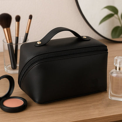 Travel Makeup & Toiletry Organizer Pouch with Zipper & Handle (1 Pc / Mix Color) Signature kart
