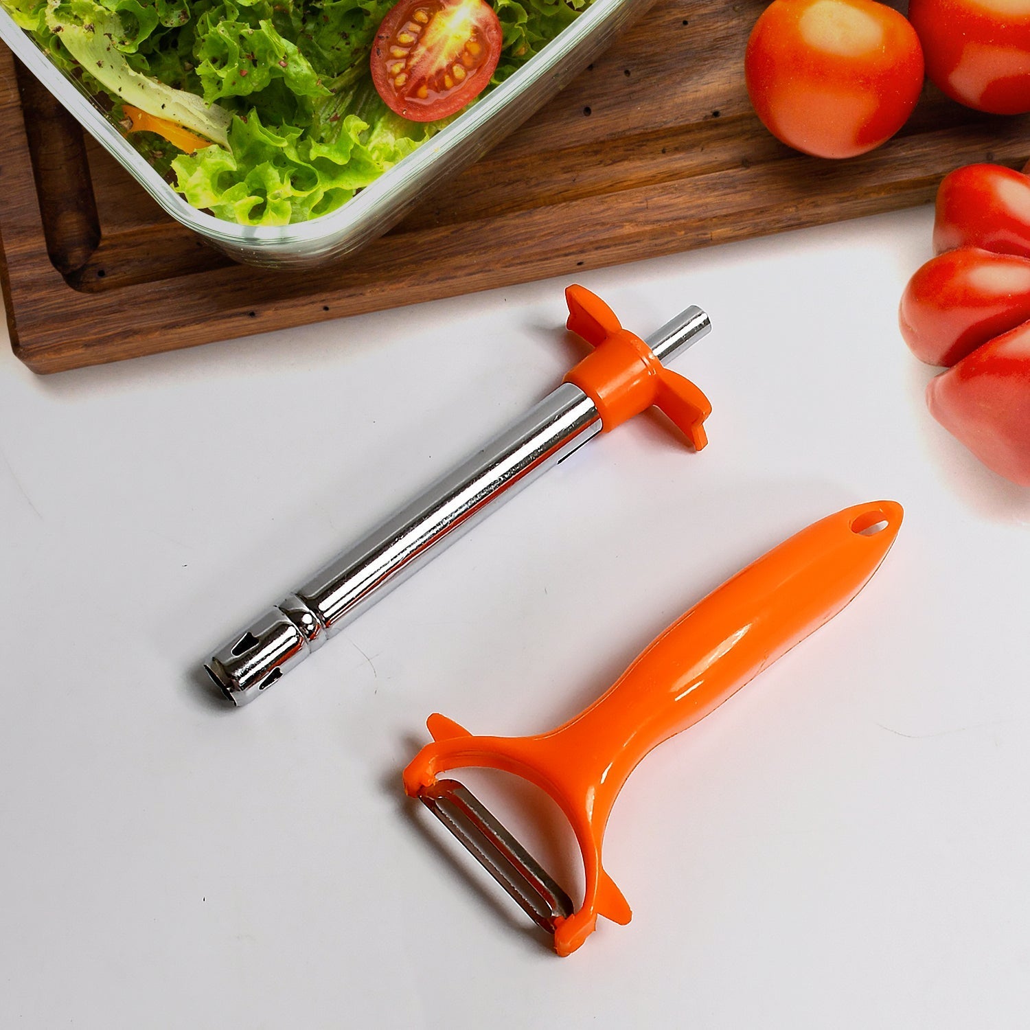 2 in 1 Kitchen Combo Lighter with Vegetable Cutter Peeler For Kitchen  (2 Pc Set) signaturekarts