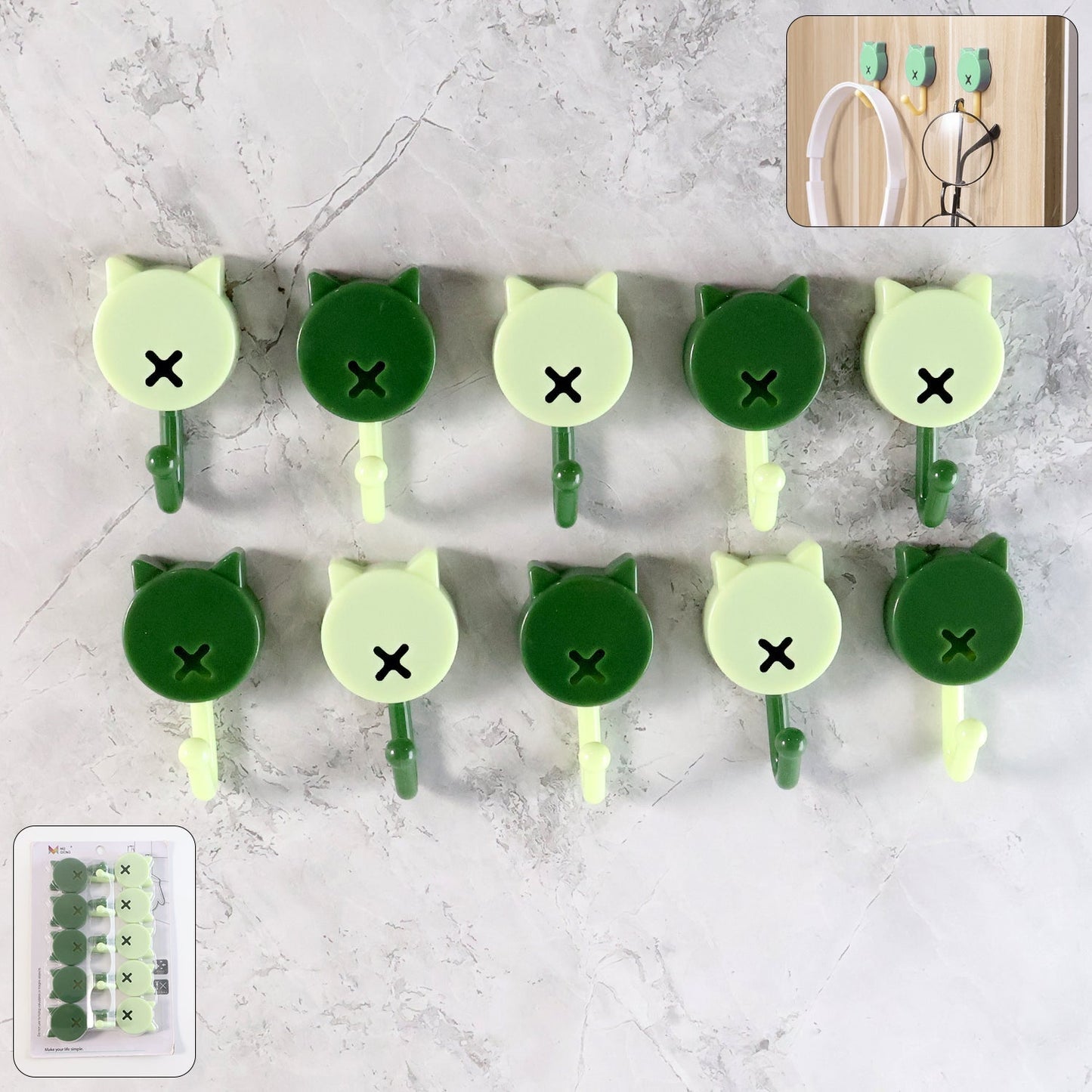 Self Adhesive Round Wall Hooks (10 Pc) signaturekarts