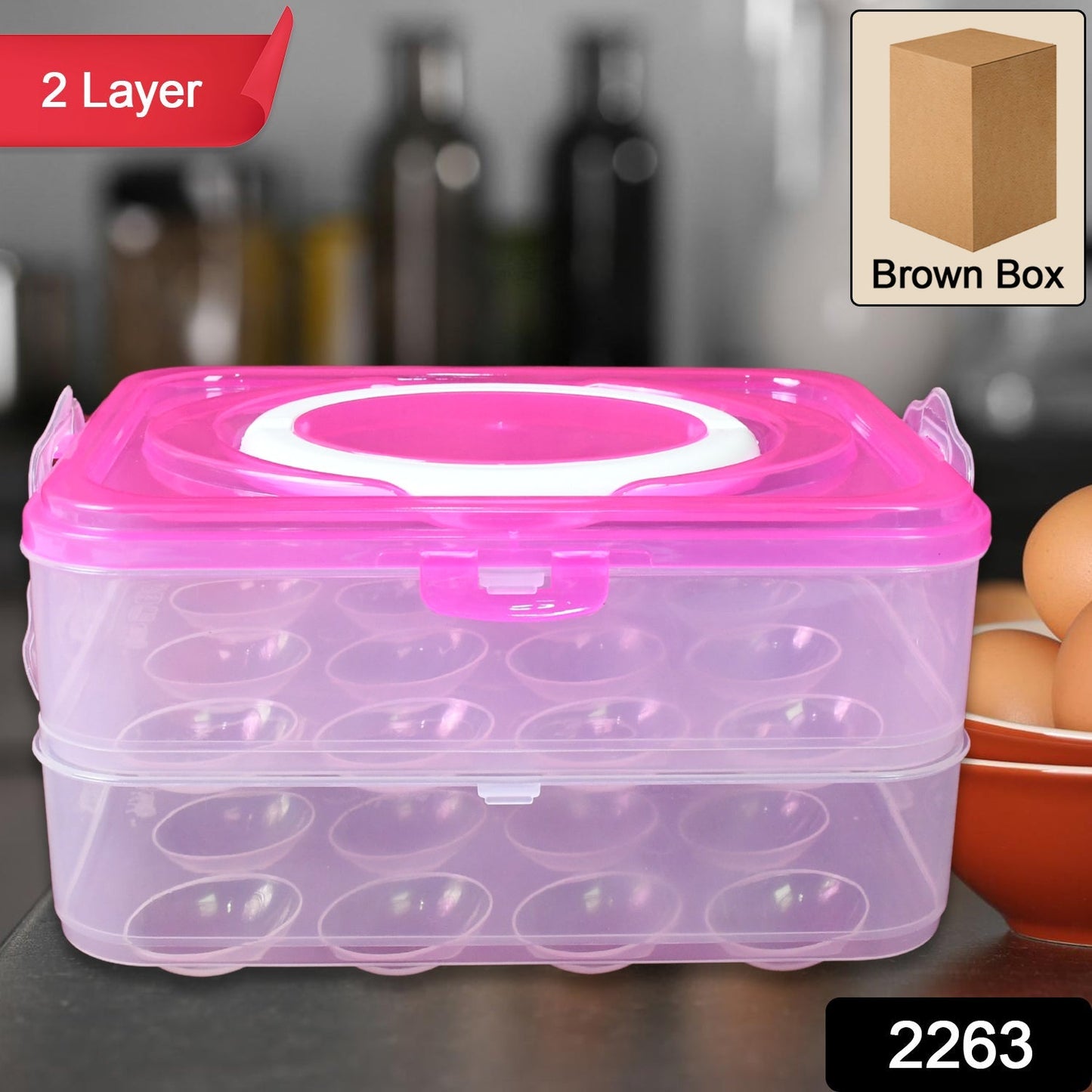 Double Layer 24 Grid Egg Storage Box for Egg Storage Container Your Brand