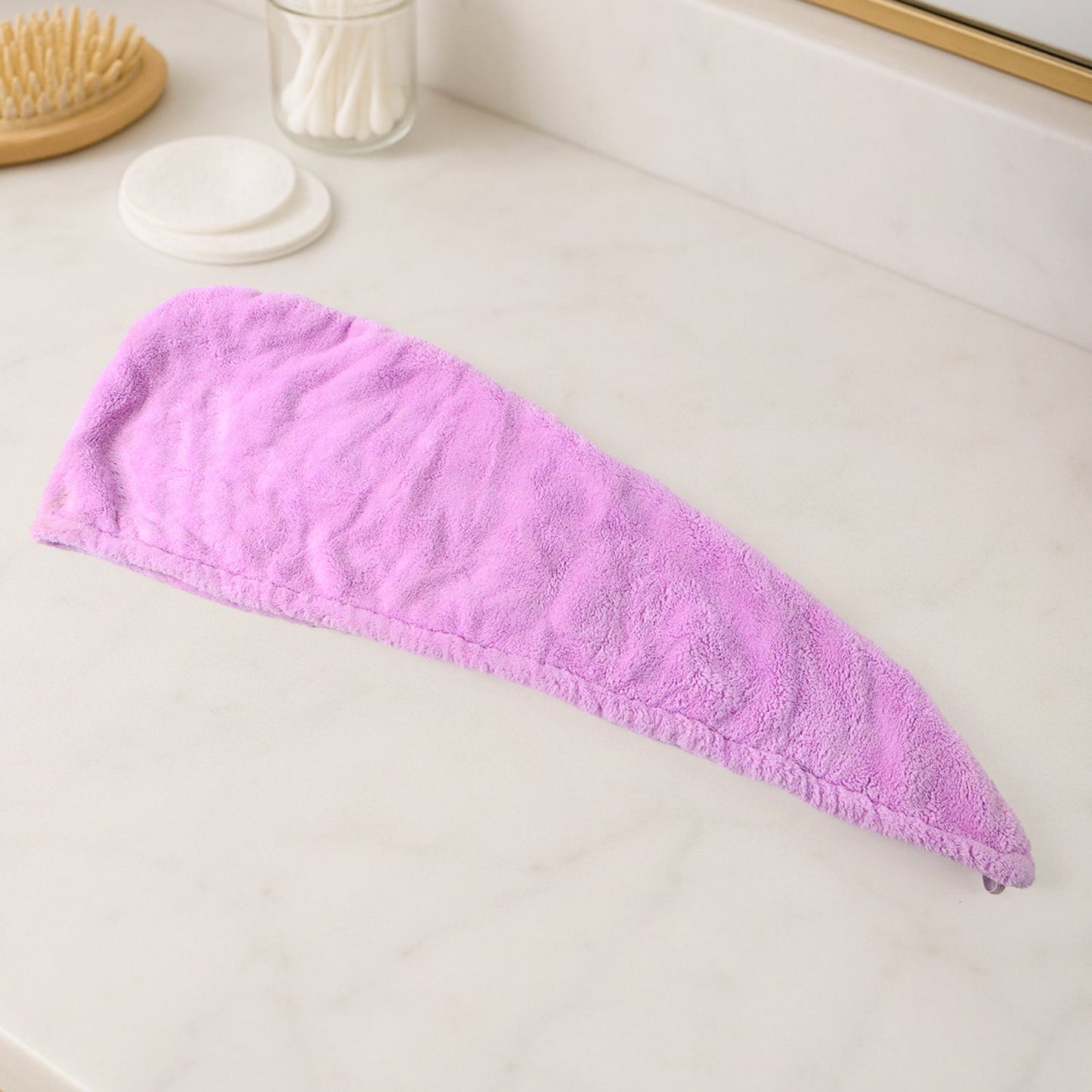 Quick Turban Hair-Drying Absorbent Microfiber Towel (1 Pc / Mix Design) Signature Kart
