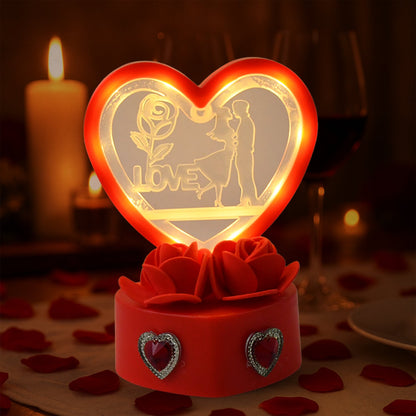 Heart-Shaped Love Couple Decorative Showpiece (1 Pc) signaturekarts