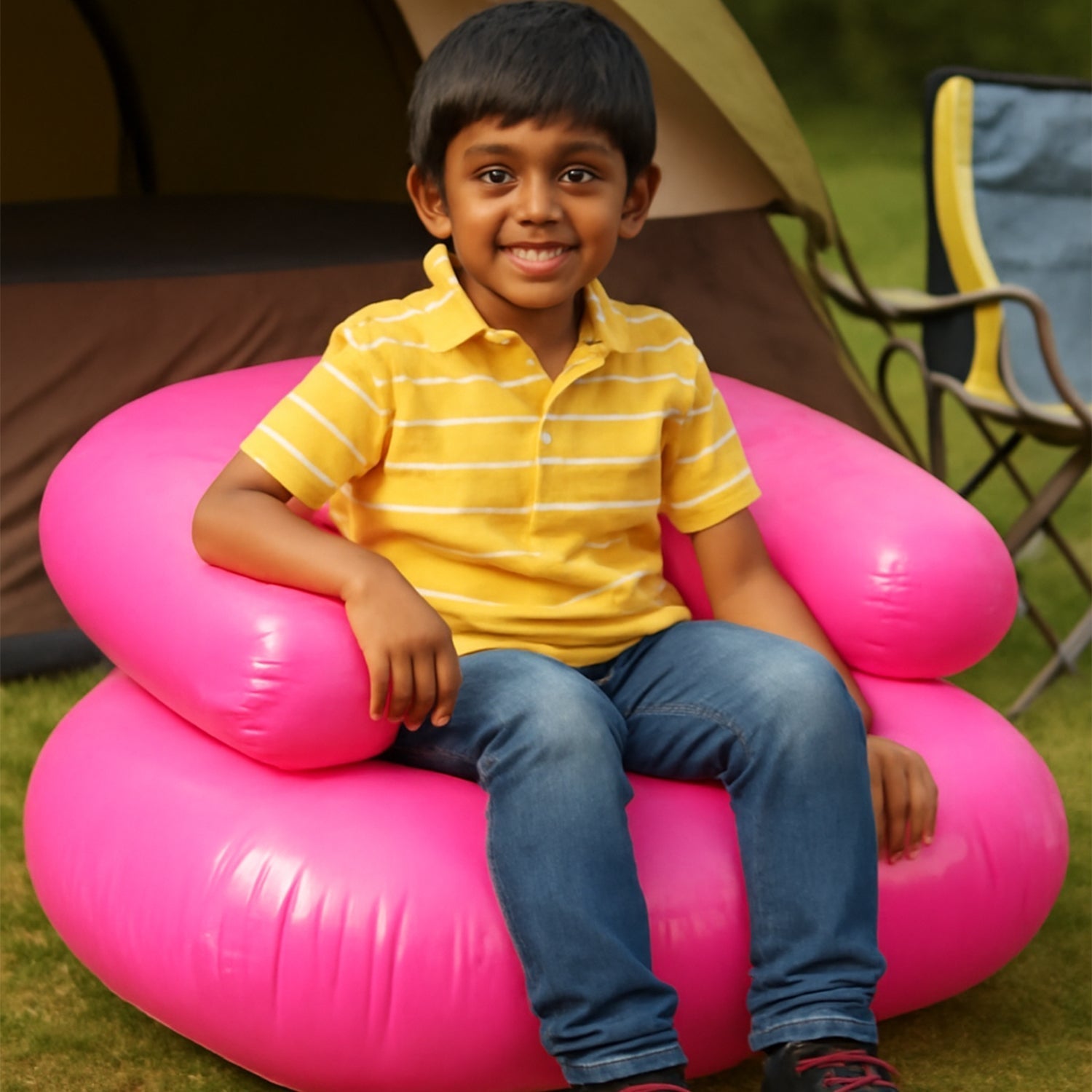 Inflatable Sofa Chair Boys and Girls Suitable for Camping (28 Inch Approx / 1 Set) Signaturekarts