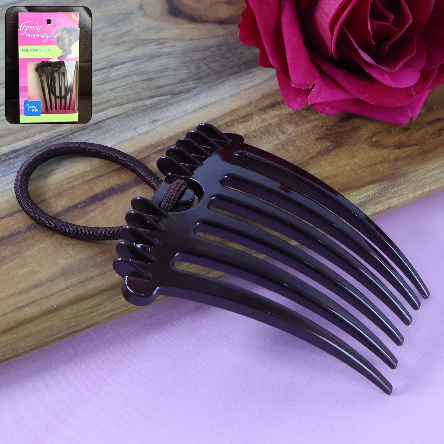 Ponytail Comb with Elastic Loop - (1 Pc) signaturekarts