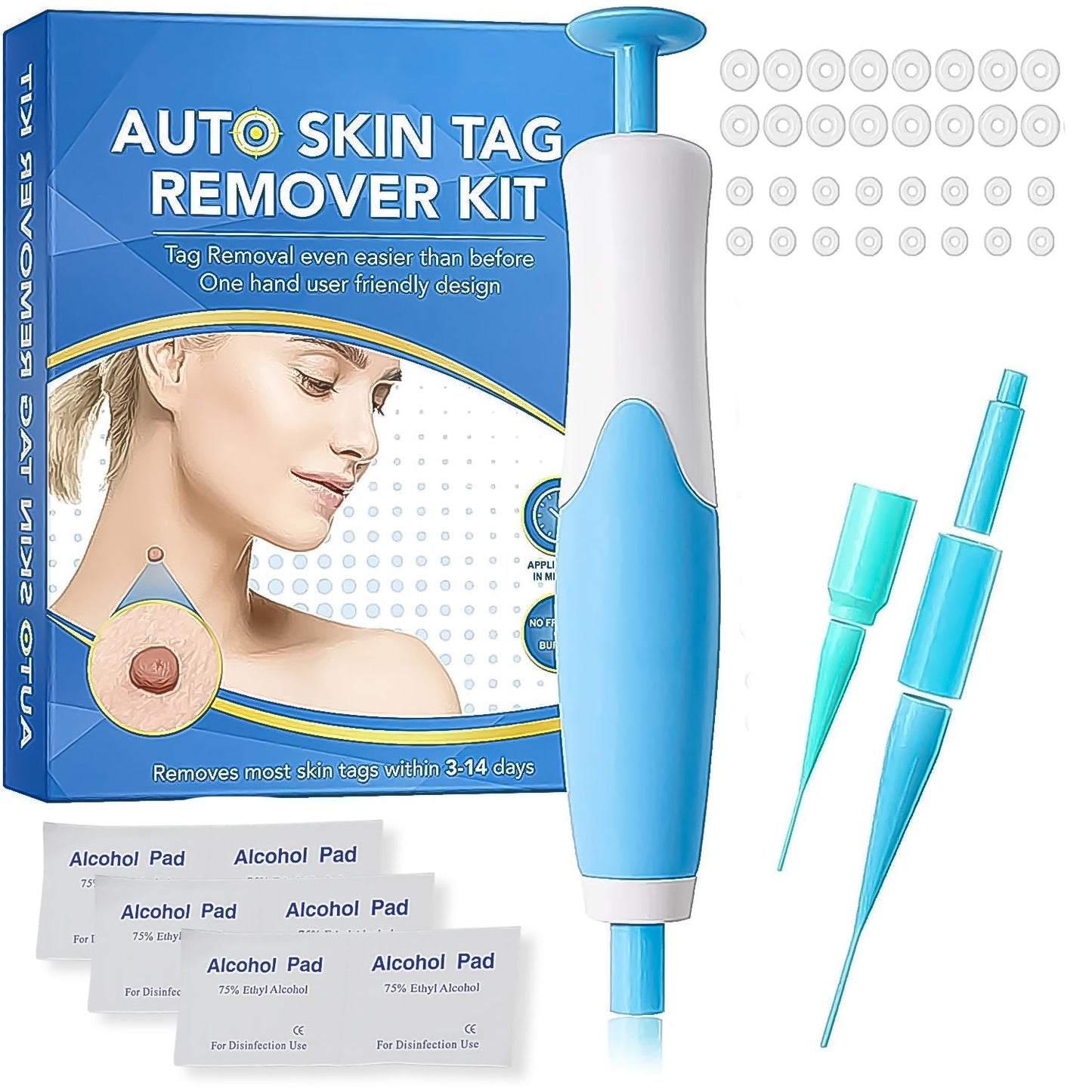 Skin Tag Remover Kit 2 in 1 for Micro to Large (2 mm - 8 mm / 1 Set) Signaturekarts