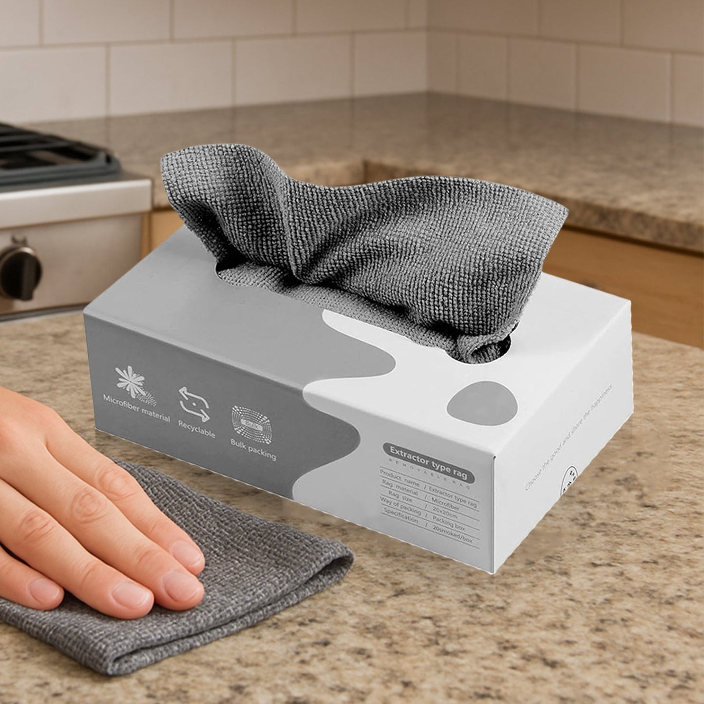 Thickened Magic Wipe Home Kitchen Car Multi-Functional Cleaning Rag (20 Pc) Signature kart