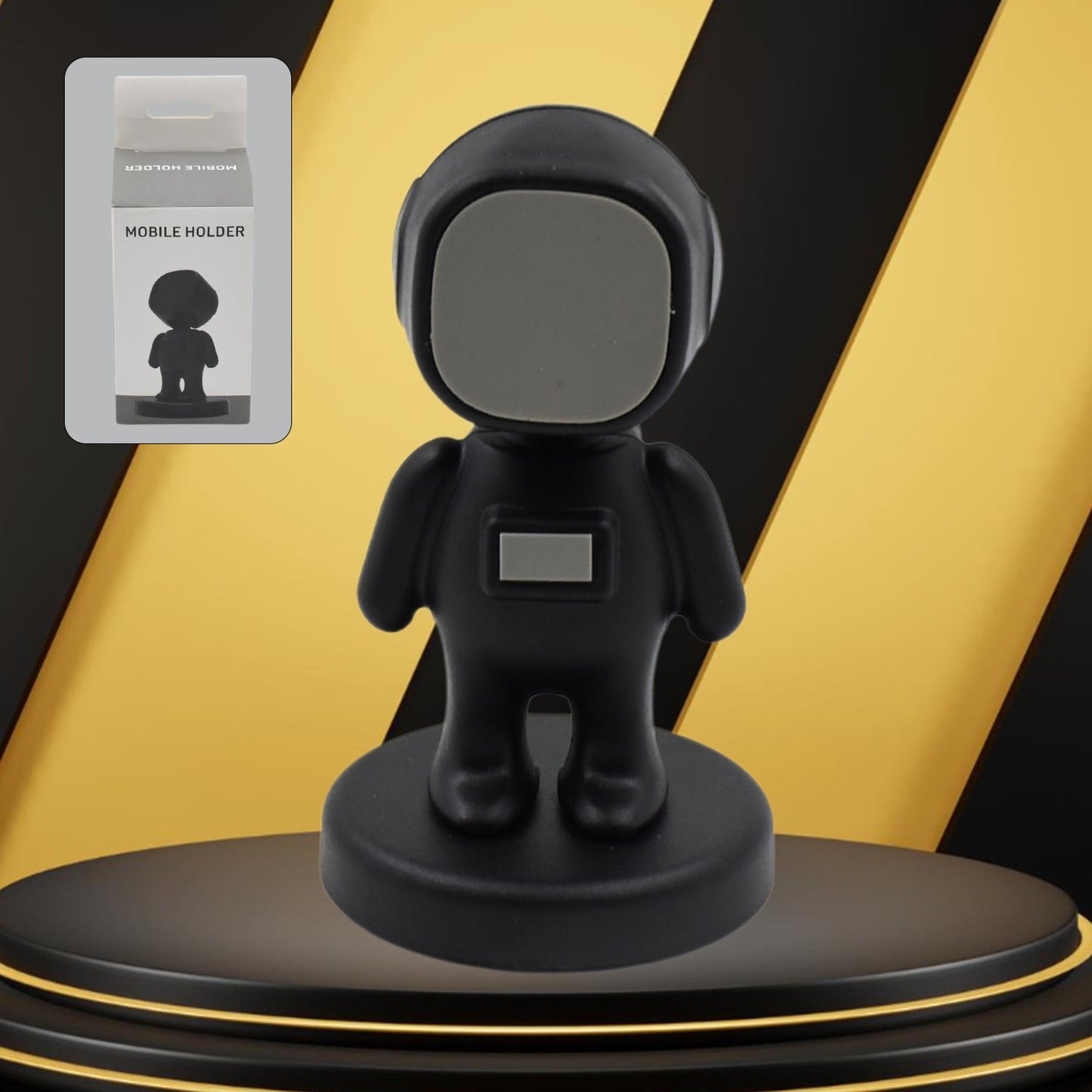 Cartoon Astronaut Magnetic Mobile Phone Holder – 360° Rotating Car Mount (1 Pc) signaturekarts