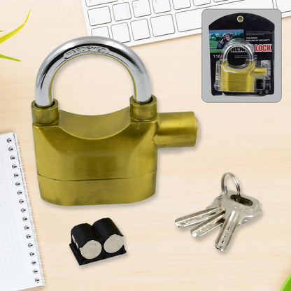 Security Alarm Metallic Lock System with 3 Keys (1 Set / Mix Color) Signaturekarts