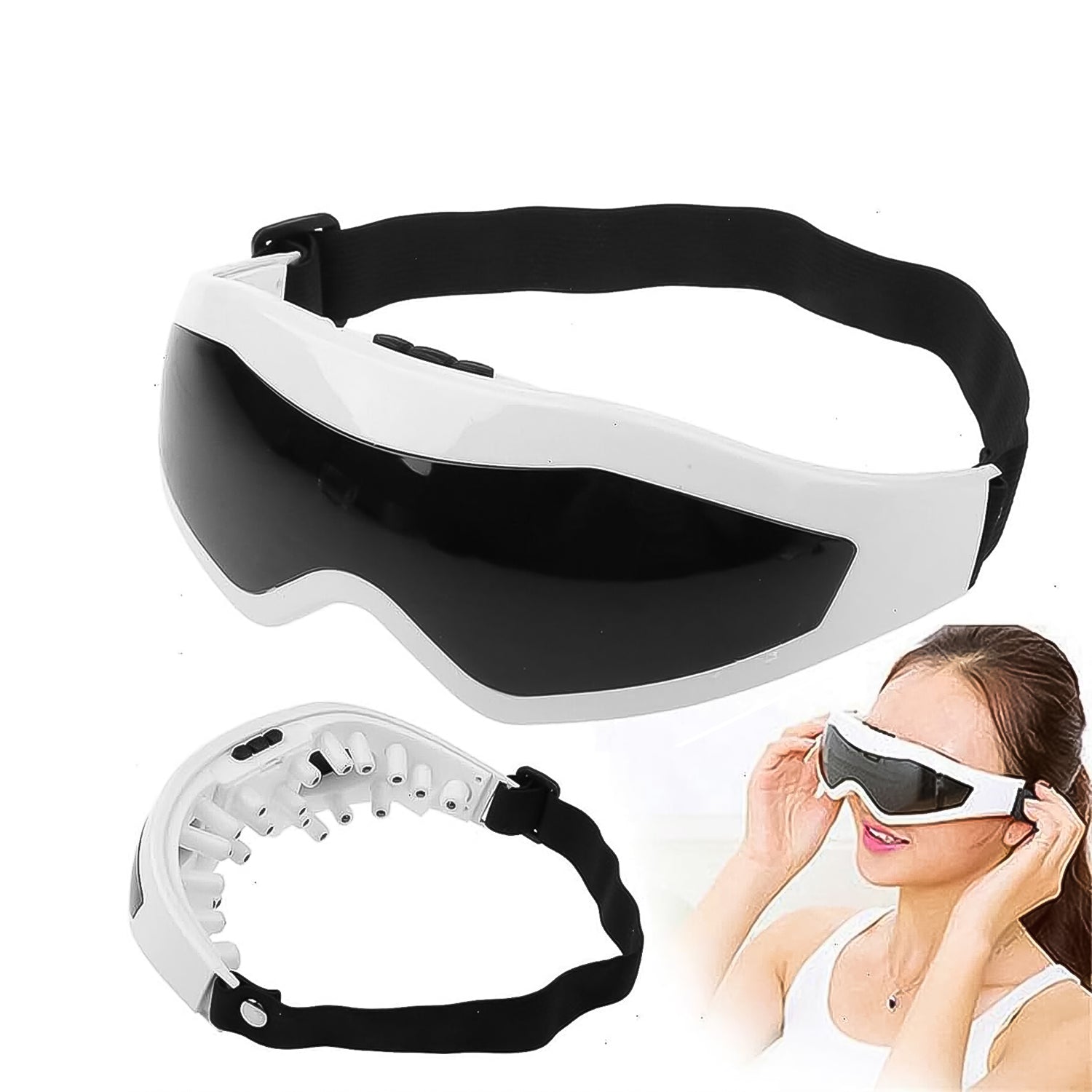 Electric Eye Massager with Adjustable Elastic Band (1 Pc) Signaturekarts