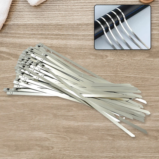 Stainless Steel Cable Ties for Solar & Home Use (100 Pc, 4.6x100mm) signaturekarts