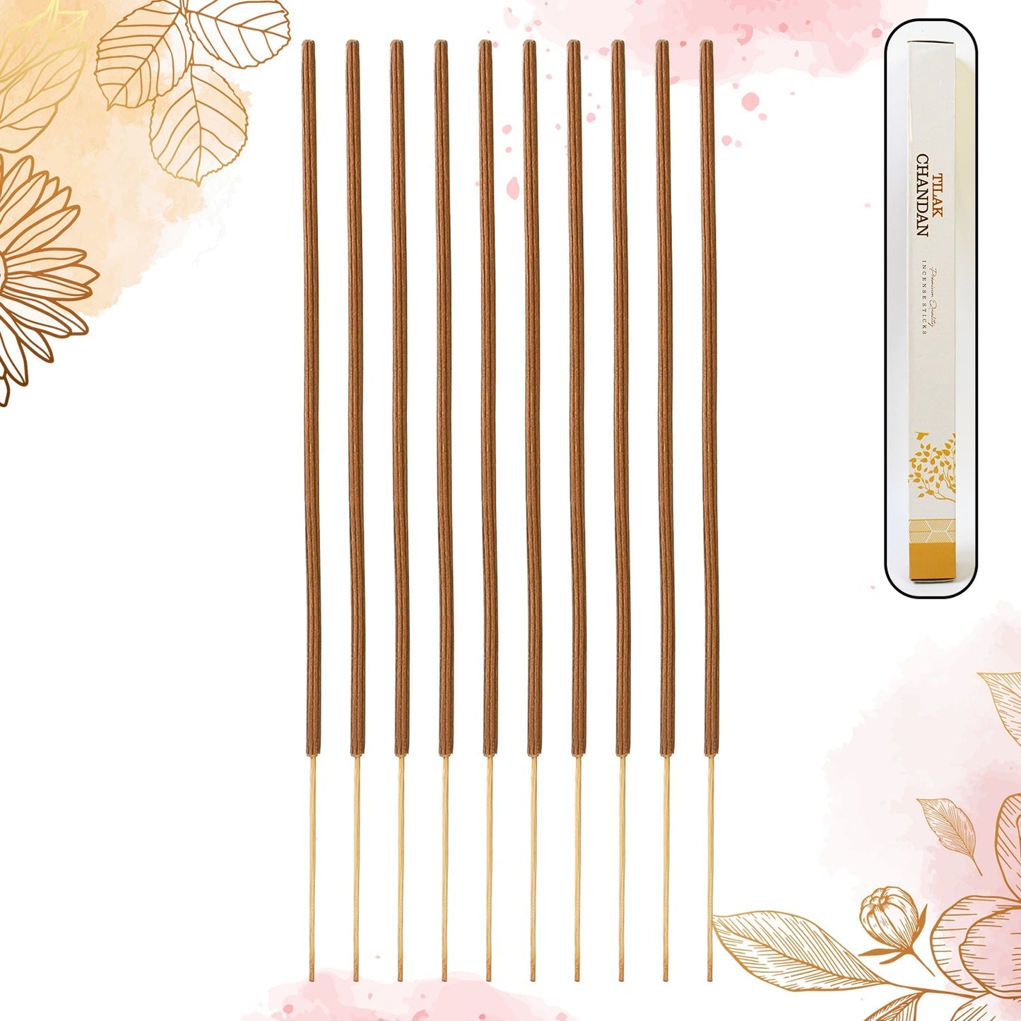 Premium Incense Sticks / Agarbatti for Everyday Use for Home, Office, Meditation and Pooja for Puja, &amp; Other Festive Occassions, Agarbatti (10 Pcs Sticks / 40 Cm / Stand not included / Mix Flavor) Signaturekarts