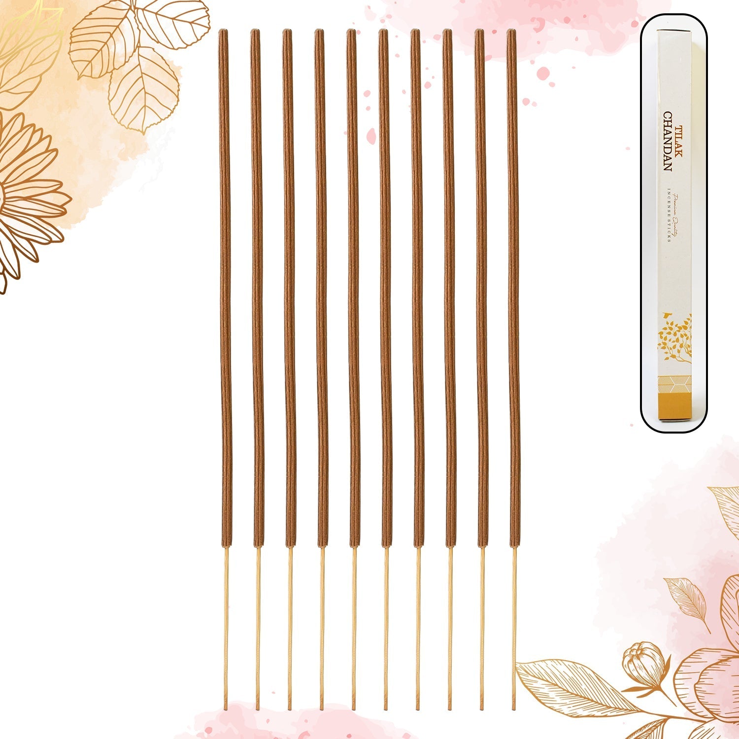 Premium Incense Sticks / Agarbatti for Everyday Use for Home, Office, Meditation and Pooja for Puja, &amp; Other Festive Occassions, Agarbatti (10 Pcs Sticks / 40 Cm / Stand not included / Mix Flavor) Signaturekarts