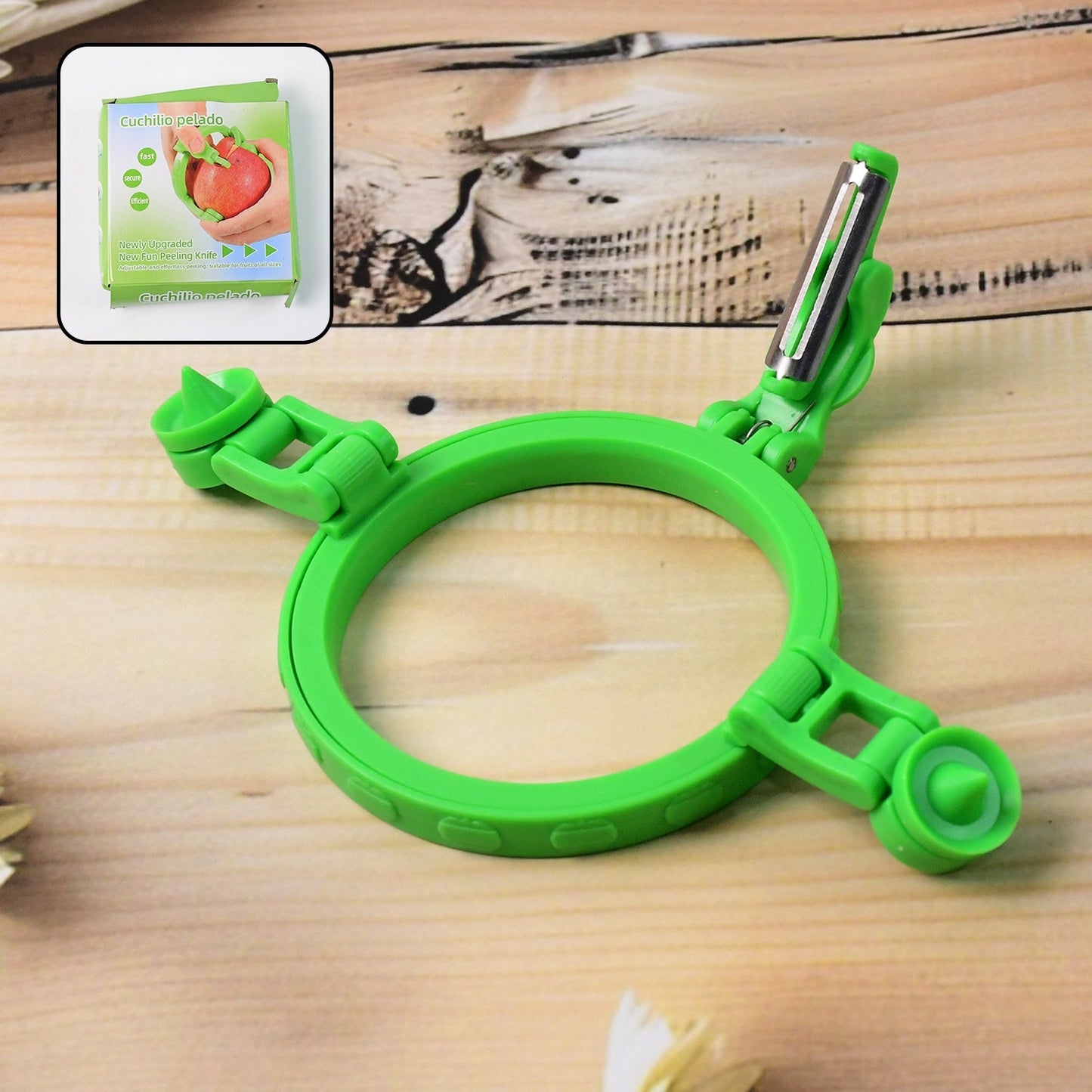 Adjustable Apple Peeler Cutter with Holder Ring signaturekarts