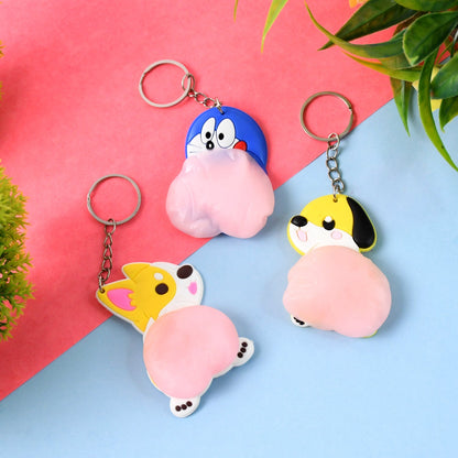 Cartoon Animal Keychain (1 Pc / Mix Design) Signature kart