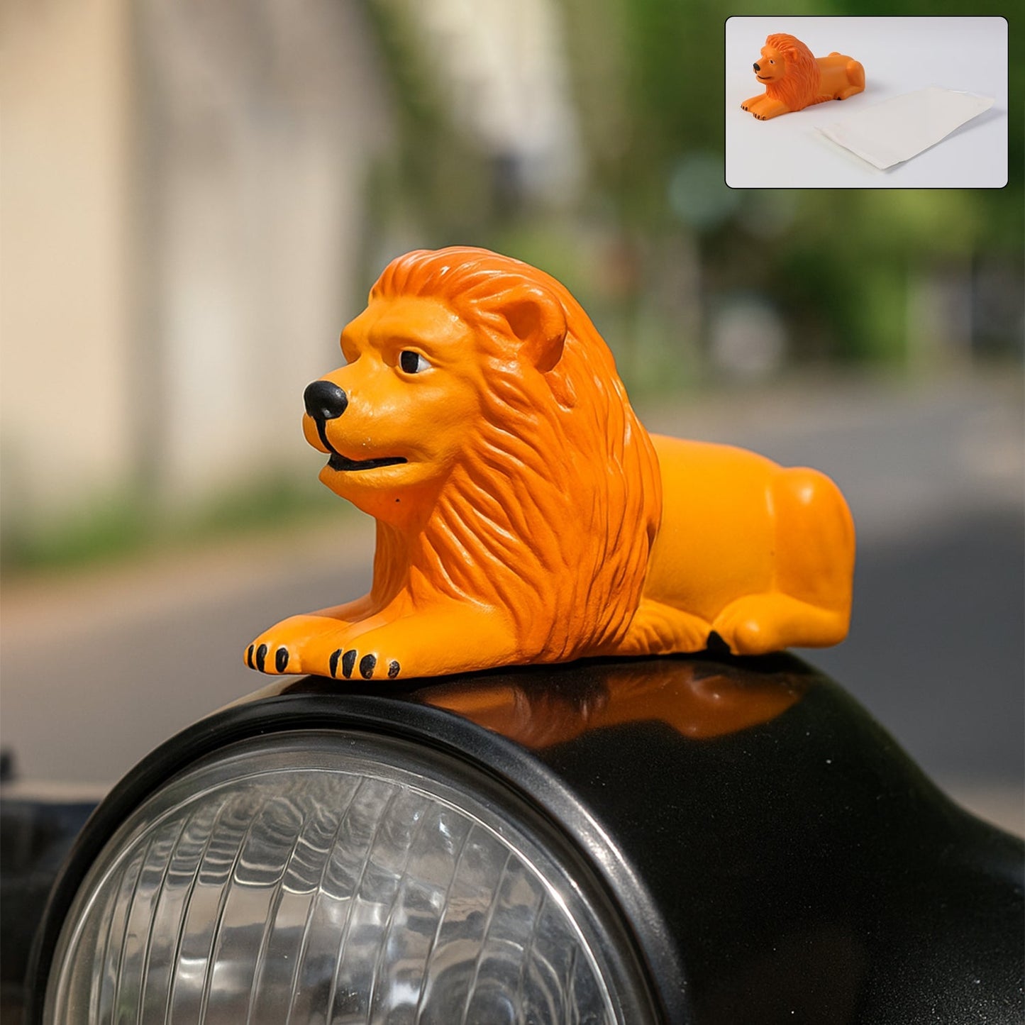 Premium Oranje Plak Leeuw Lion Car Dashboard Toy (1 Pc) signaturekarts