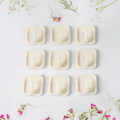 Adhesive Hooks for Wall Hanging Clothes Strong Adhesive Hooks (9 pcs Set) Signaturekarts