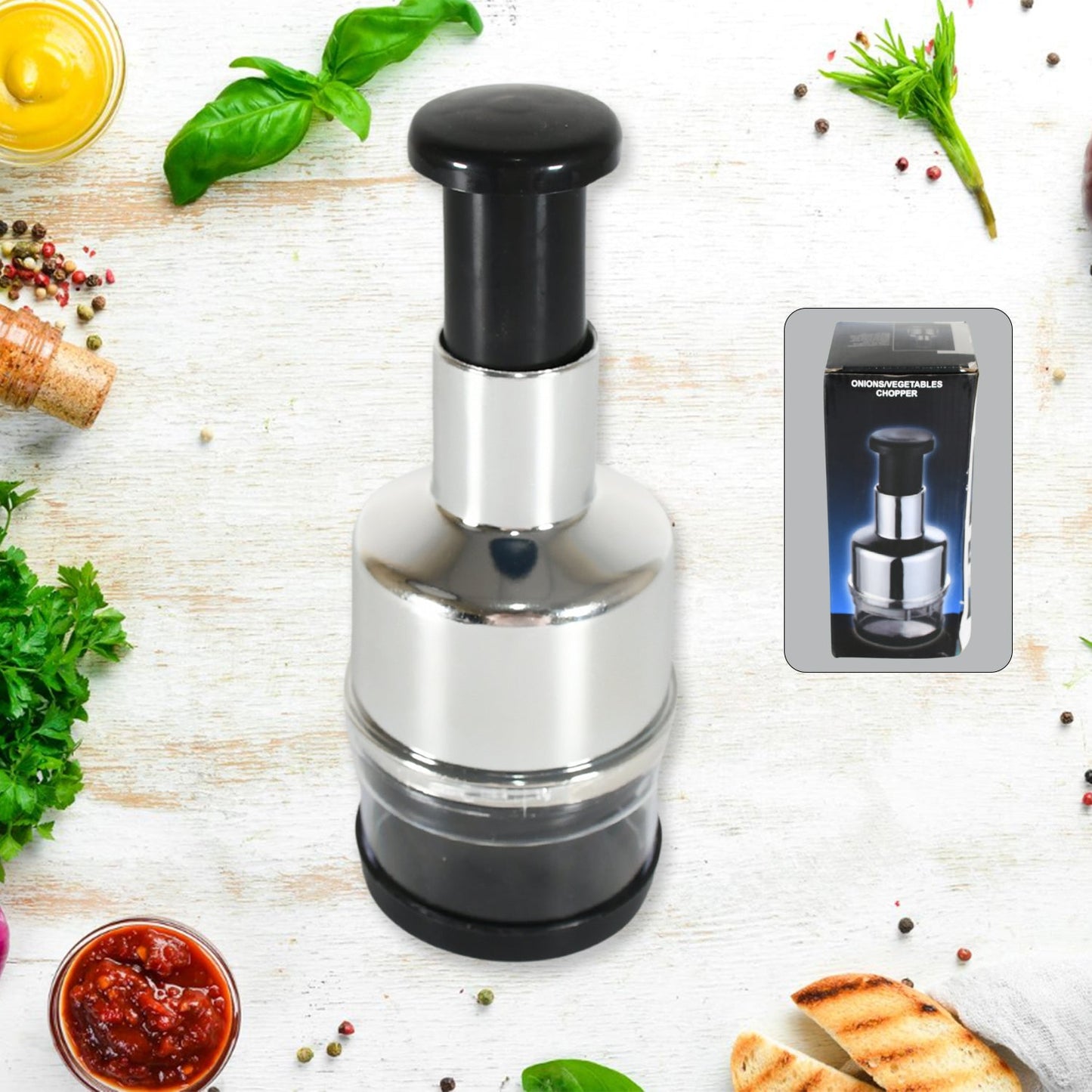 Stainless Steel Food Cutter & Chopper for Vegetables and Nuts signaturekarts