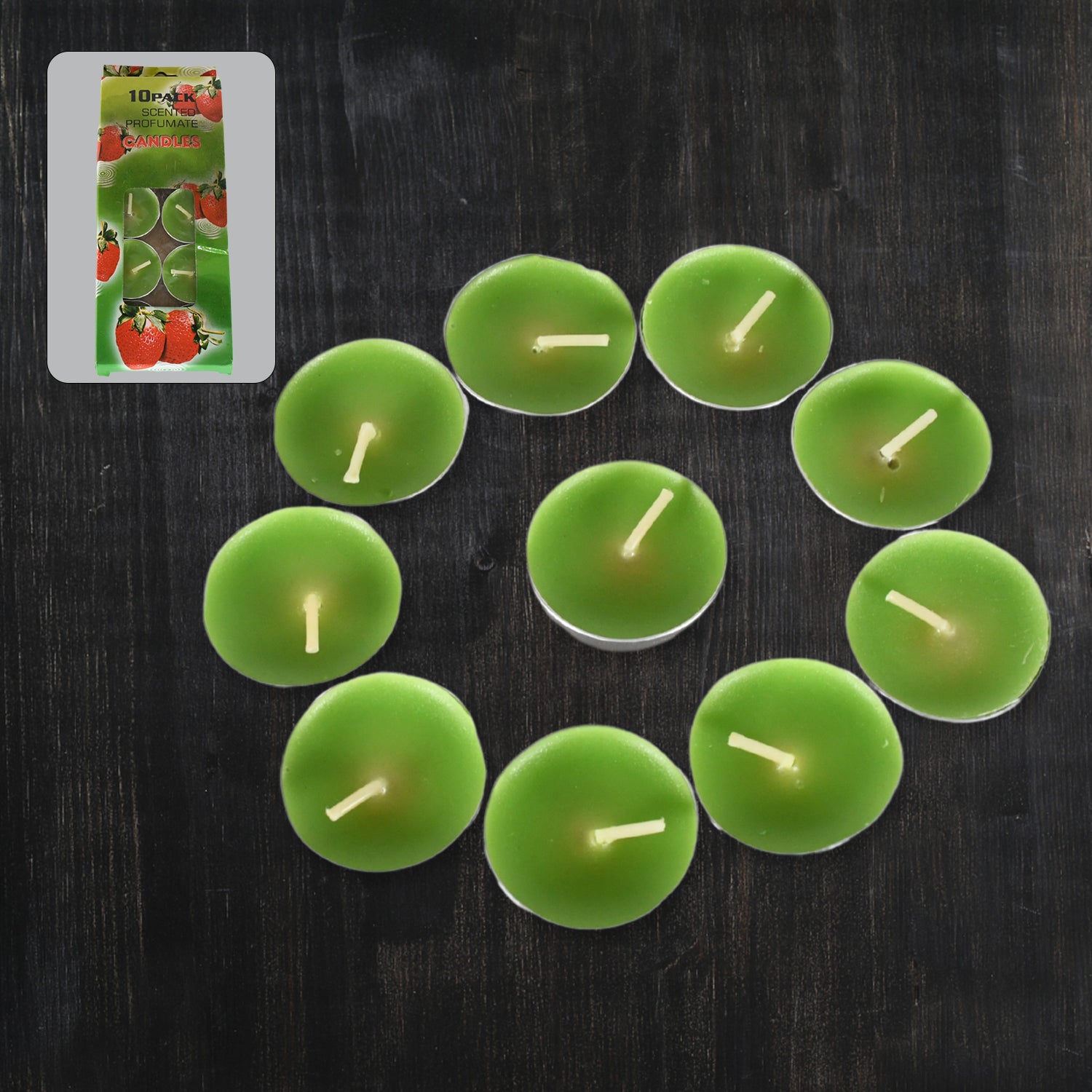 8–9 Hour Unscented Smokeless Candles for Festivals, Parties & Dinners (10 Pc) signaturekarts