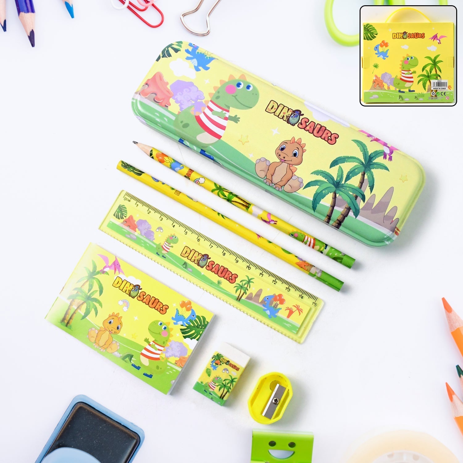 Dinosaur Printed Kids Stationery (Set) signaturekarts