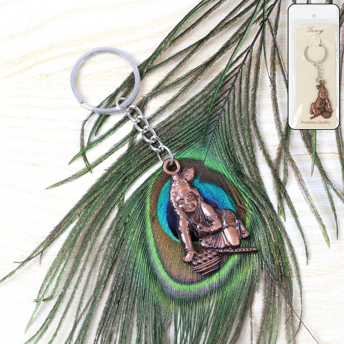 Bal Krishna Crawling Design Keychain (1 Pc) signaturekarts