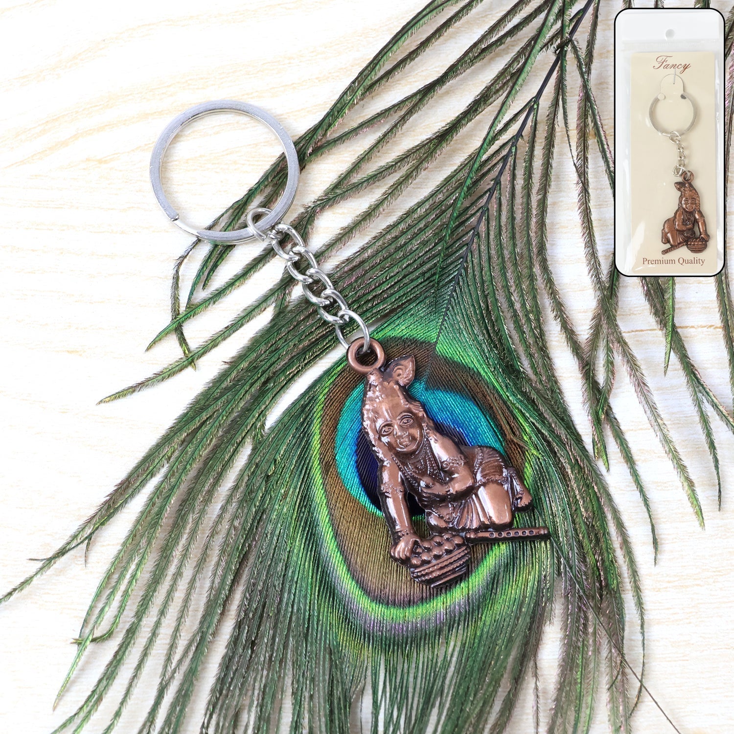Bal Krishna Crawling Design Keychain (1 Pc) signaturekarts
