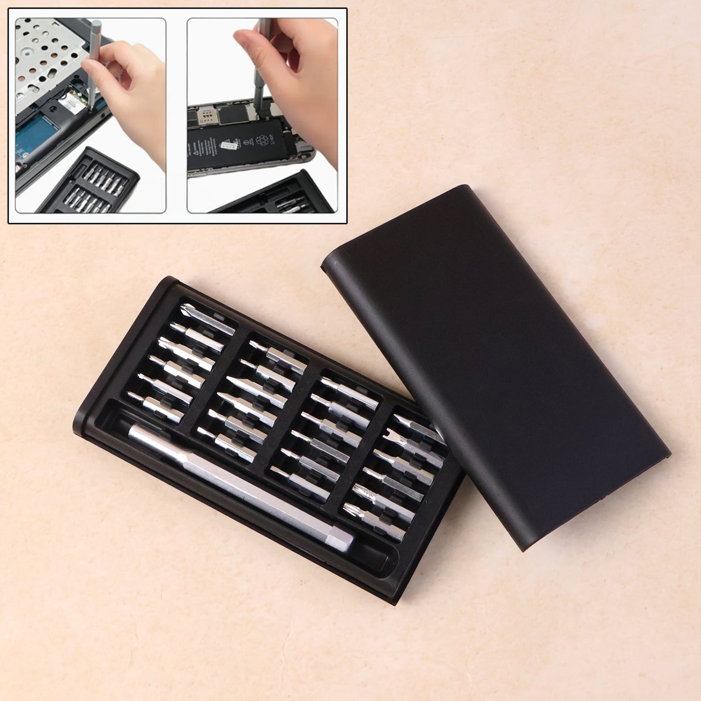 Aluminium 24 in 1 Precision Screwdriver Set, Screwdriver Tool Set (24 Pcs Set) Signaturekarts