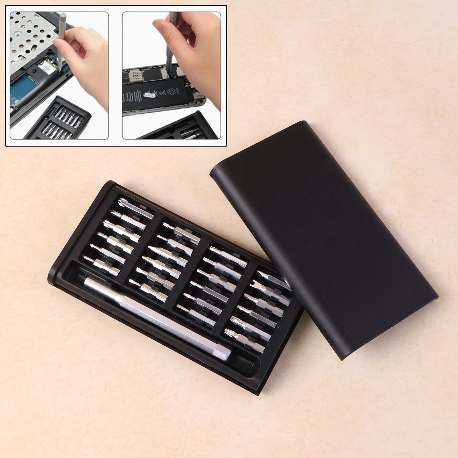 Aluminium 24 in 1 Precision Screwdriver Set, Screwdriver Tool Set (24 Pcs Set) Signaturekarts
