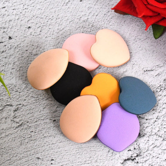 Mini Finger Makeup Powder Puff (Multicolour, 8 Pcs Set) signaturekarts