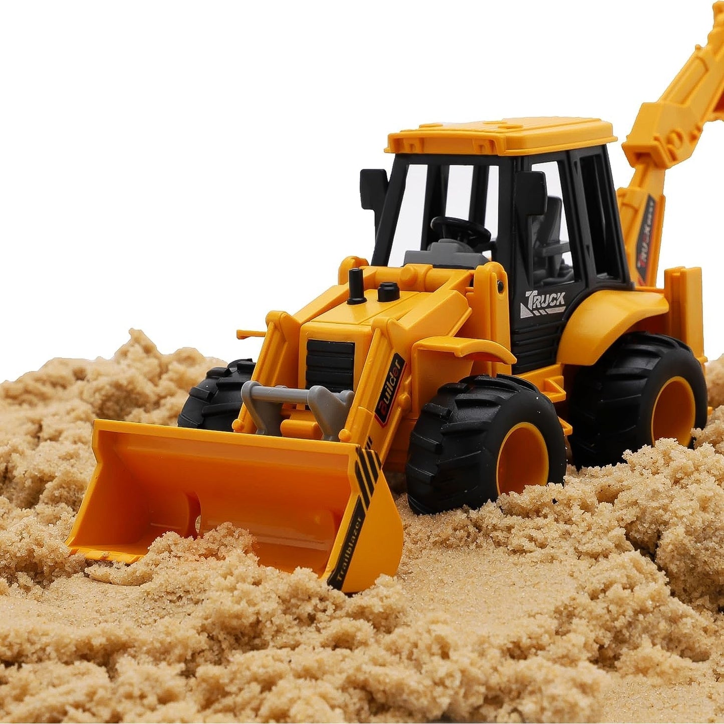 LALA Friction Powered JCB Style Backhoe Loader Construction Toy Truck for Kids (1 Pc) Signature Kart