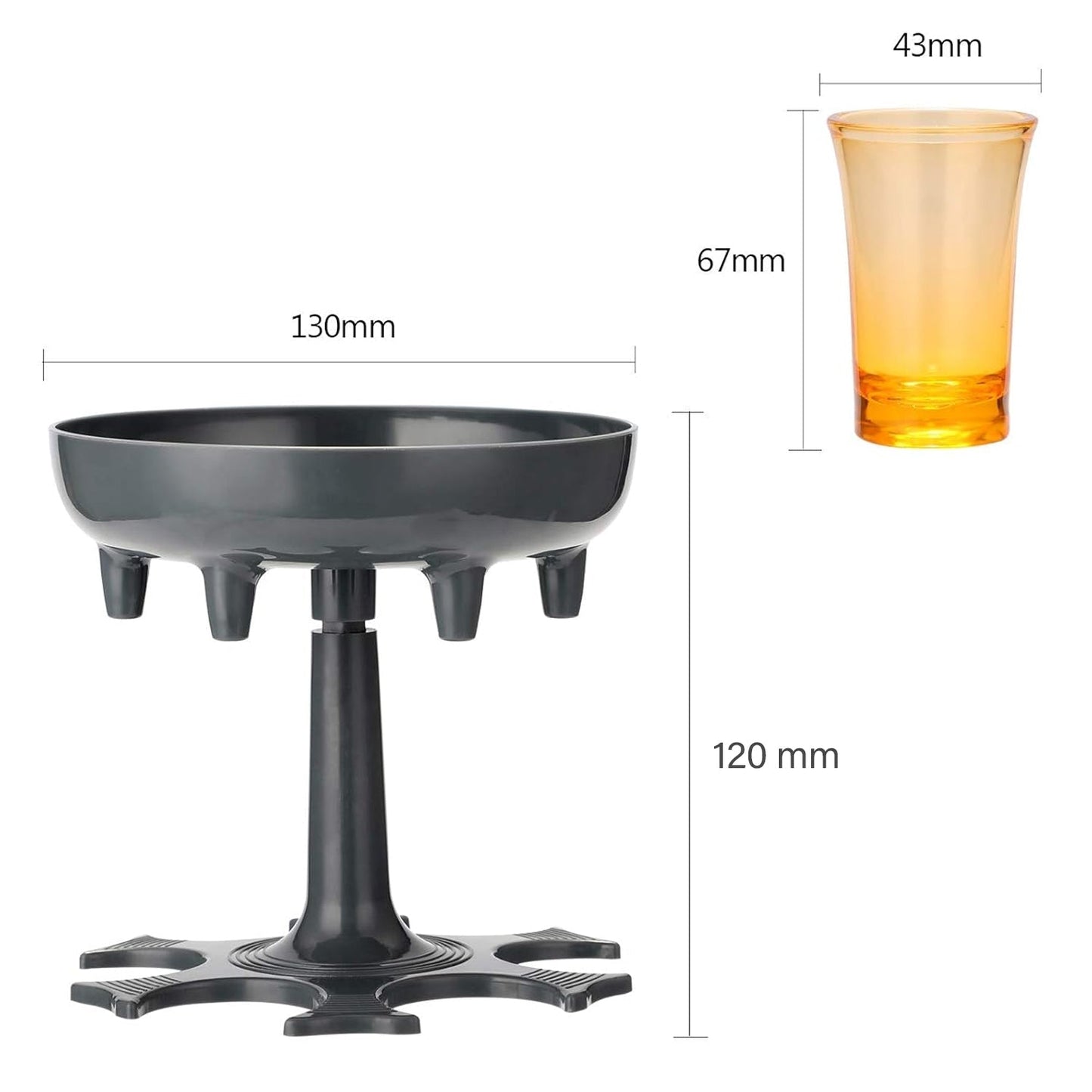 6 shot Win glass dispensers With tray & 6 Pcs Glass signaturekarts