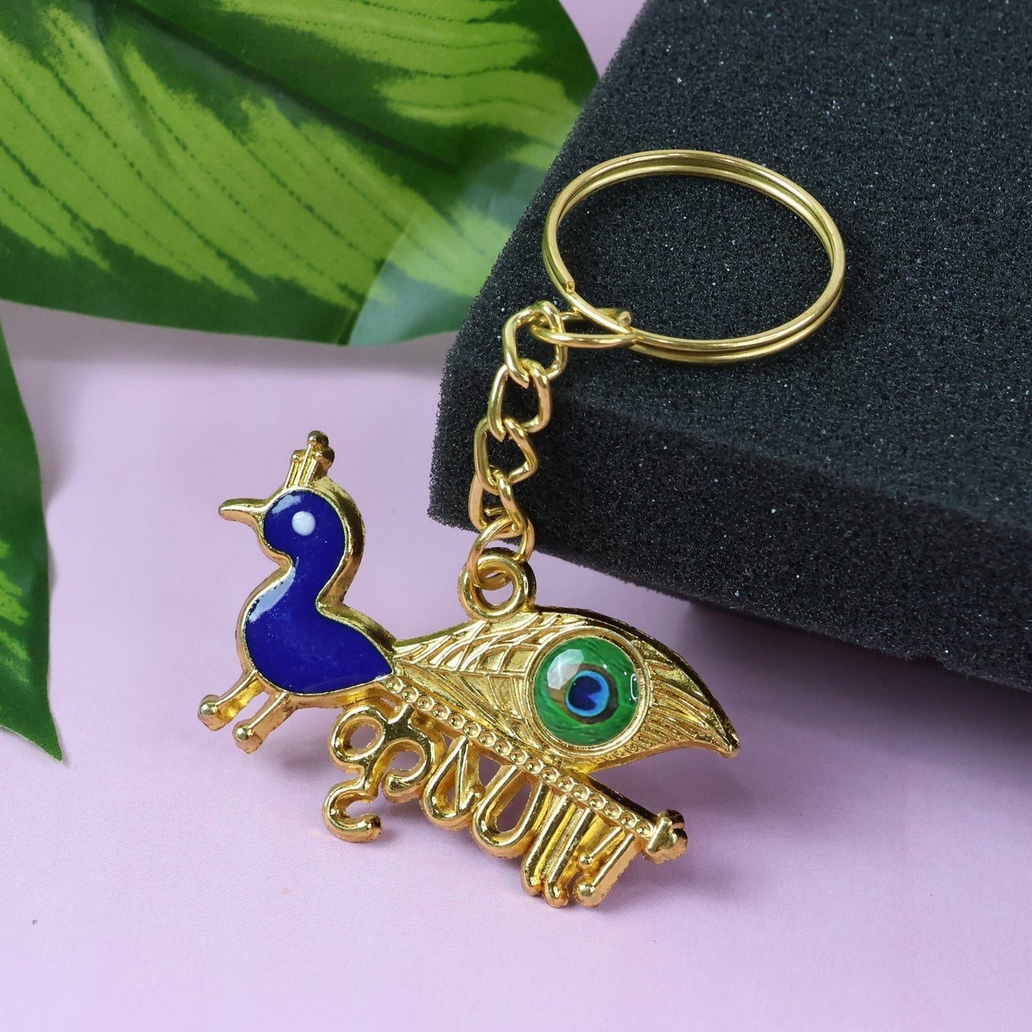 Krishna Theme Keychain Set (5 Pc Mix Design) signaturekarts