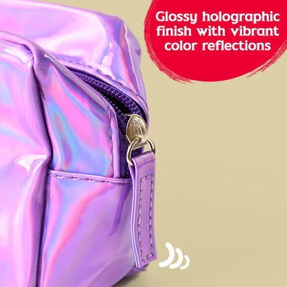 Holographic Shiny Waterproof Travel Cosmetic Pouch (1 Pc) Signature Kart