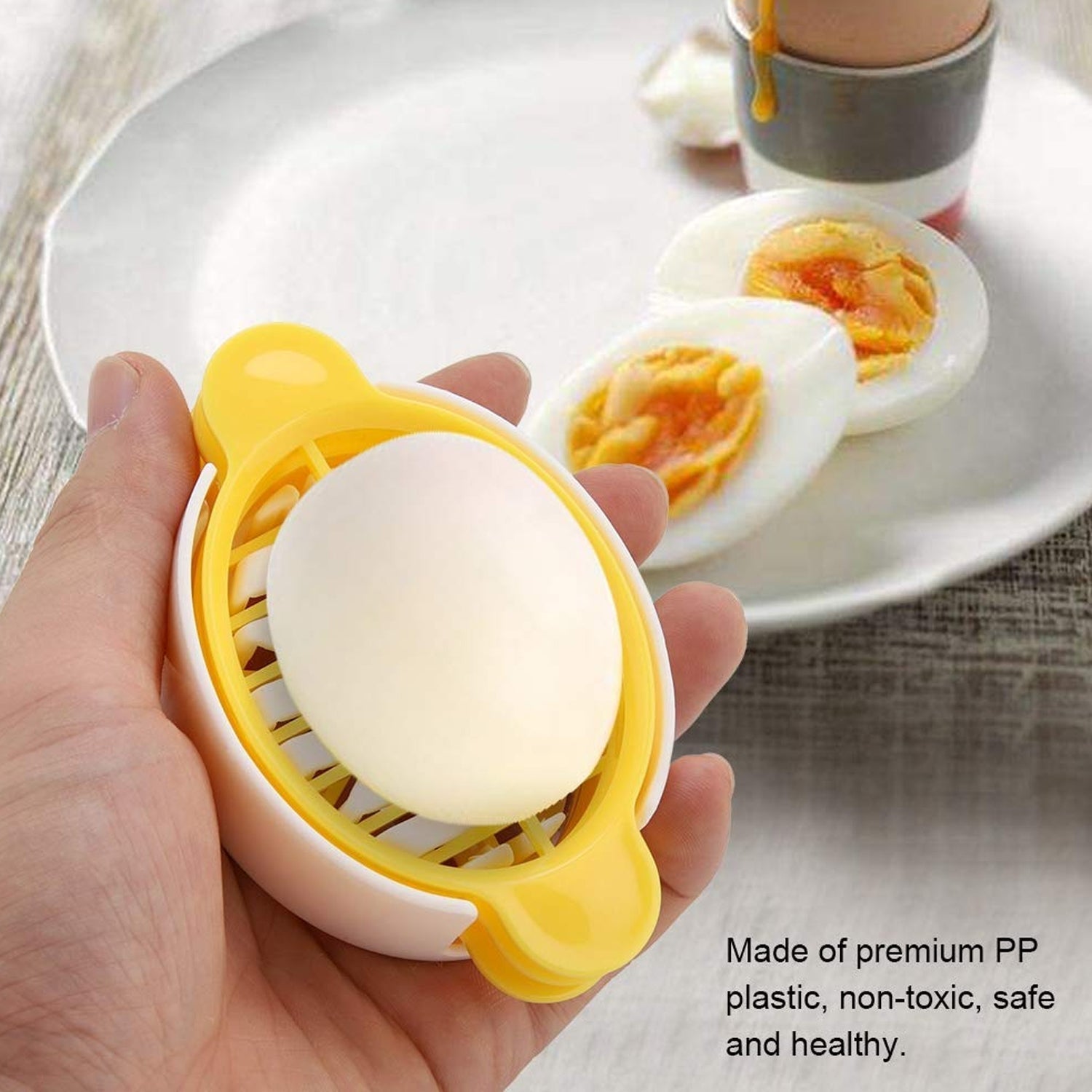 Egg Slicer, 3 in 1 Boiled Egg Slicer, Egg Slicer Restaurant Kitchen Tool (1 Pc) signaturekarts