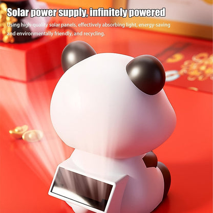 Solar Powered Moving Panda Car Dashboard Decoration – 1 Pc Signaturekarts