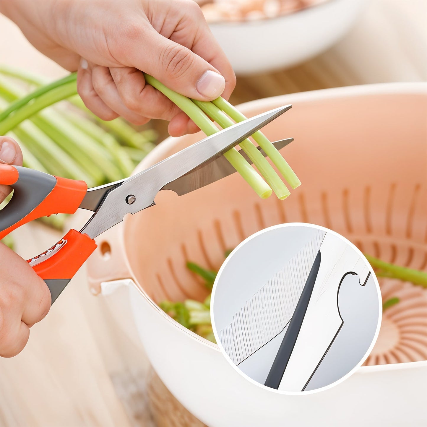 SpaceMulti-Function Kitchen Scissors for Veggies, Meat & Seafood with Bottle Opener signaturekarts
