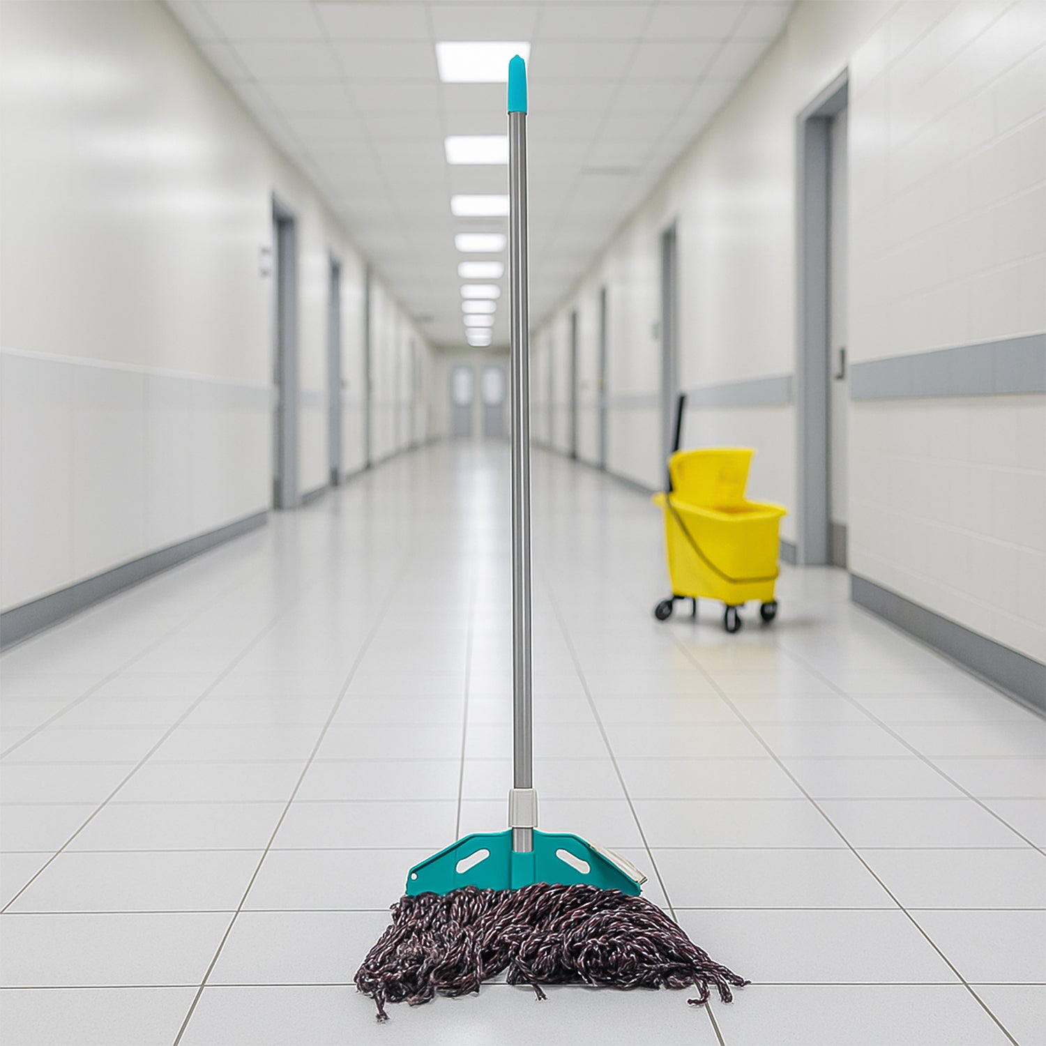 Premium Cotton Yarn Floor Cleaning Mop with Long Handle (1 Pc) signaturekarts