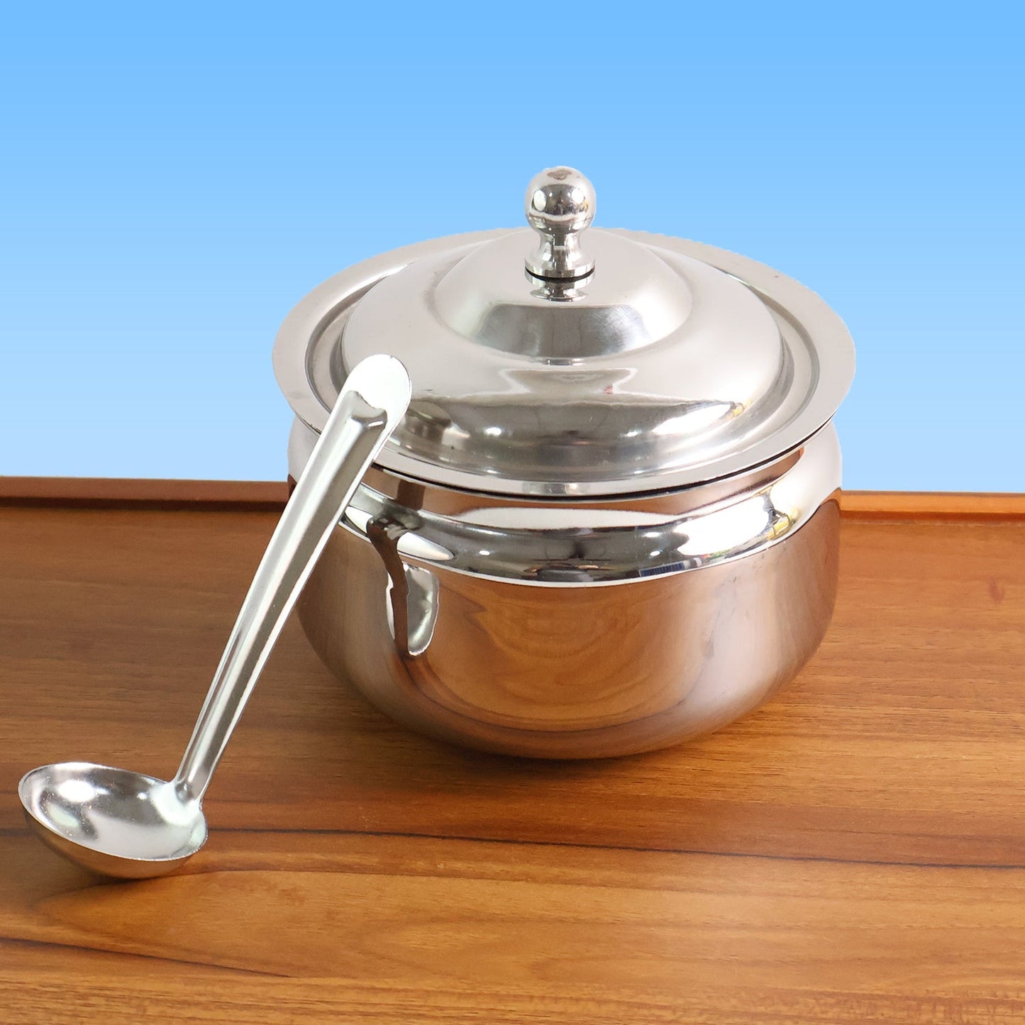 Premium Stainless Steel Ghee Pot (1 Set) Signature Kart
