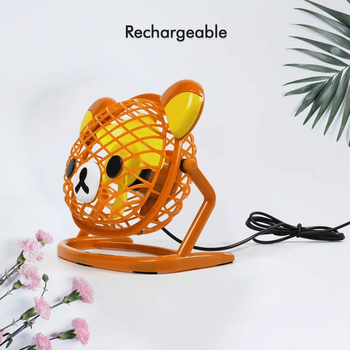 Stylish & Silent: Teddy Bear USB Fan for Any Space – Adjustable Cooling! signaturekarts