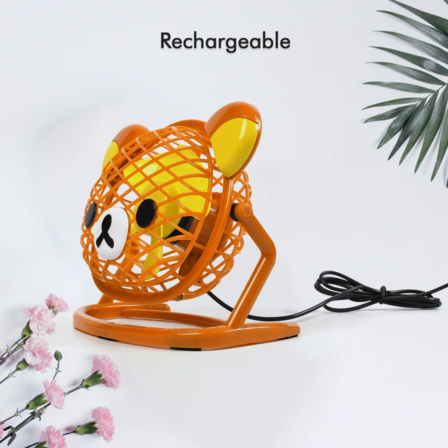 Stylish & Silent: Teddy Bear USB Fan for Any Space – Adjustable Cooling! signaturekarts