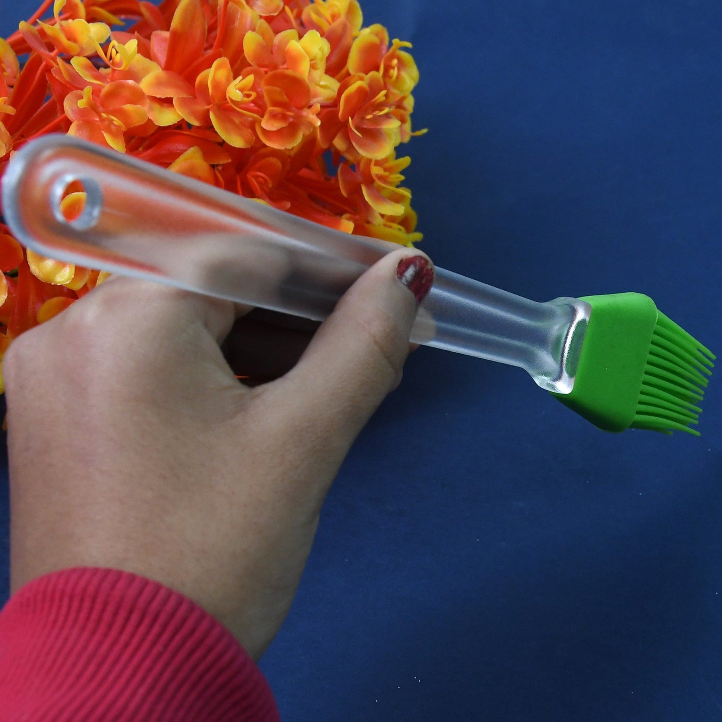 Silicone Spatula and Pastry Brush Special Brush for Kitchen Use (1 Pc / 23 Cm) Your Brand