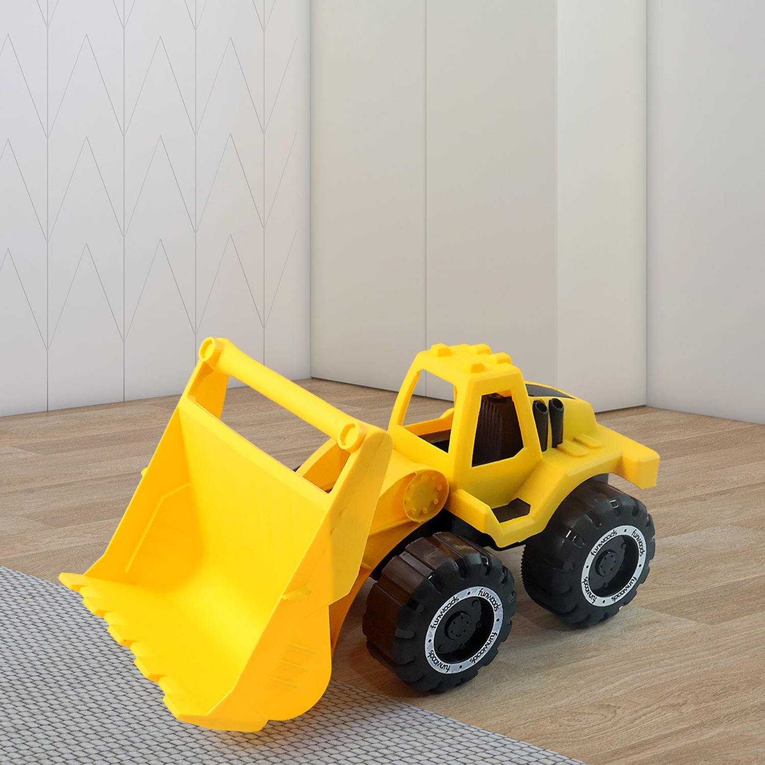 Funwoods Friction-Powered Front Loader / Bulldozer Toy - (1 Pc) signaturekarts